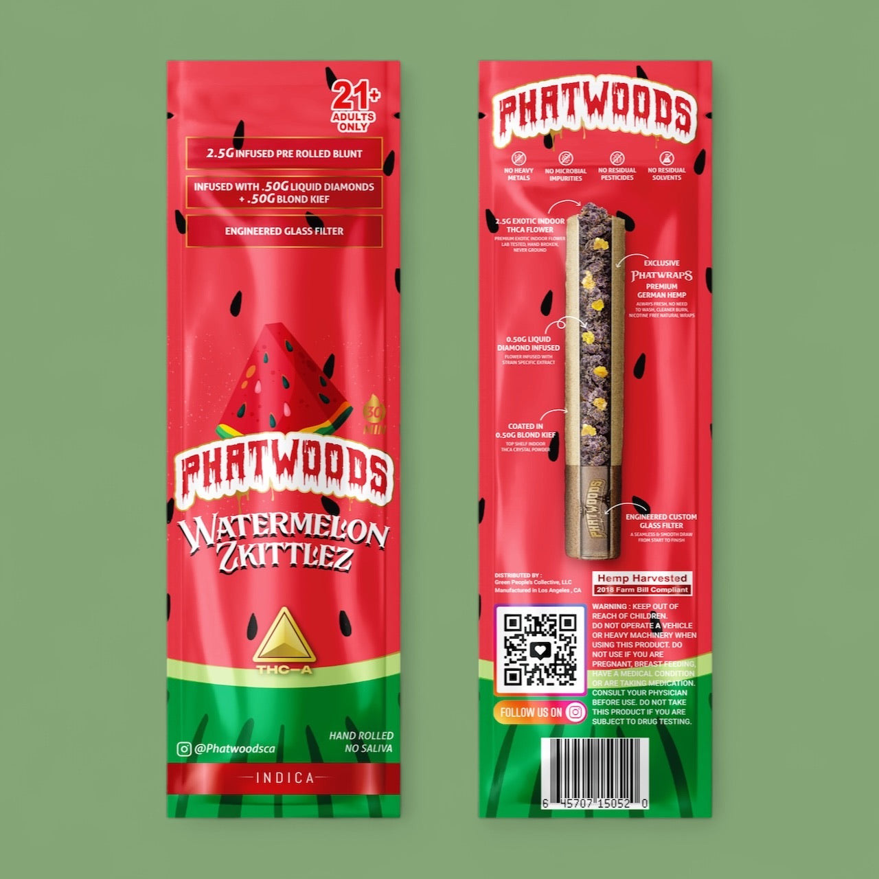 PHATWOODS 3.5Gram THC-A Infused PreRoll Cigars.