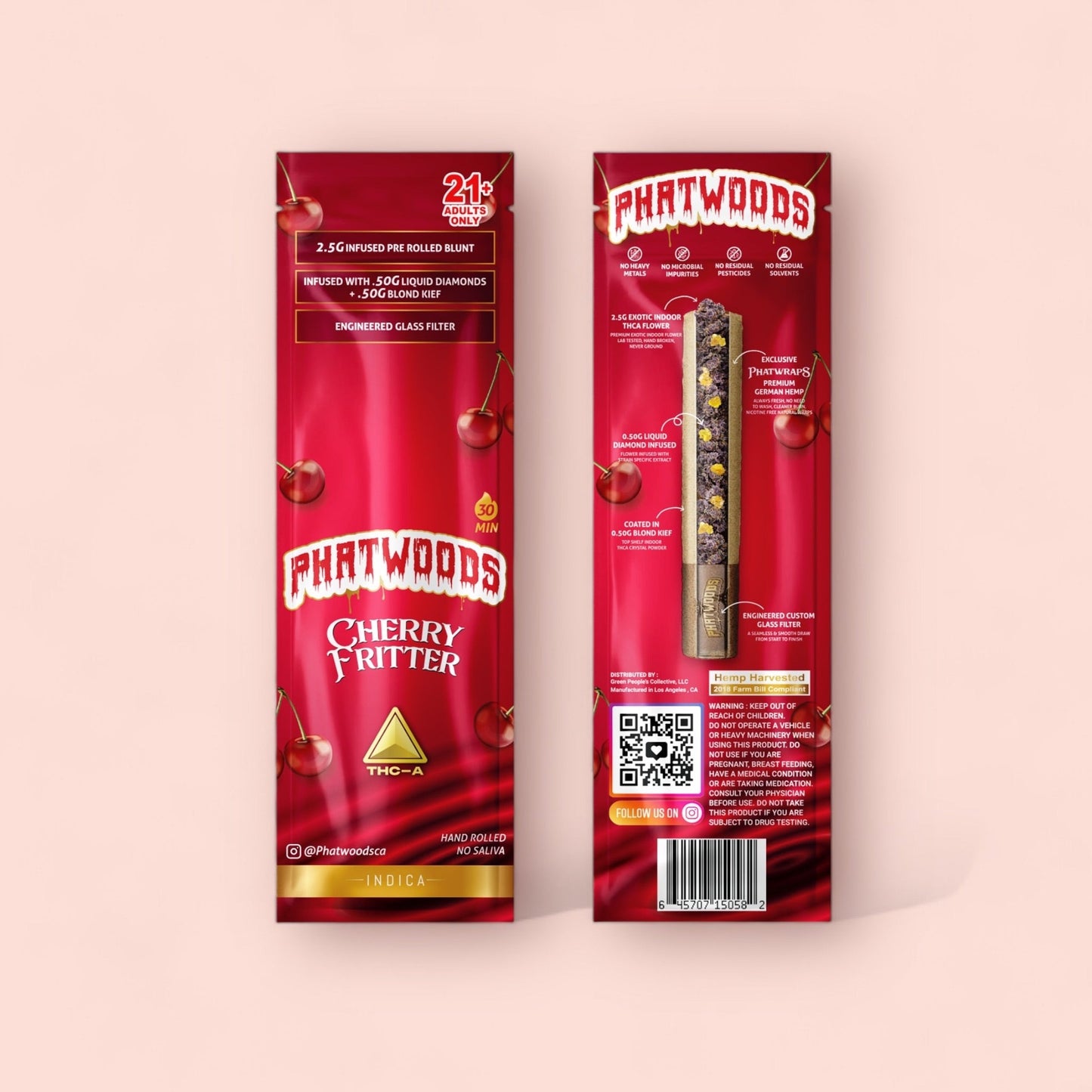 PHATWOODS 3.5Gram THC-A Infused PreRoll Cigars.