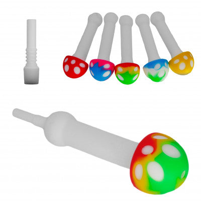 14mm Silicone Mushroom Nectar Straw