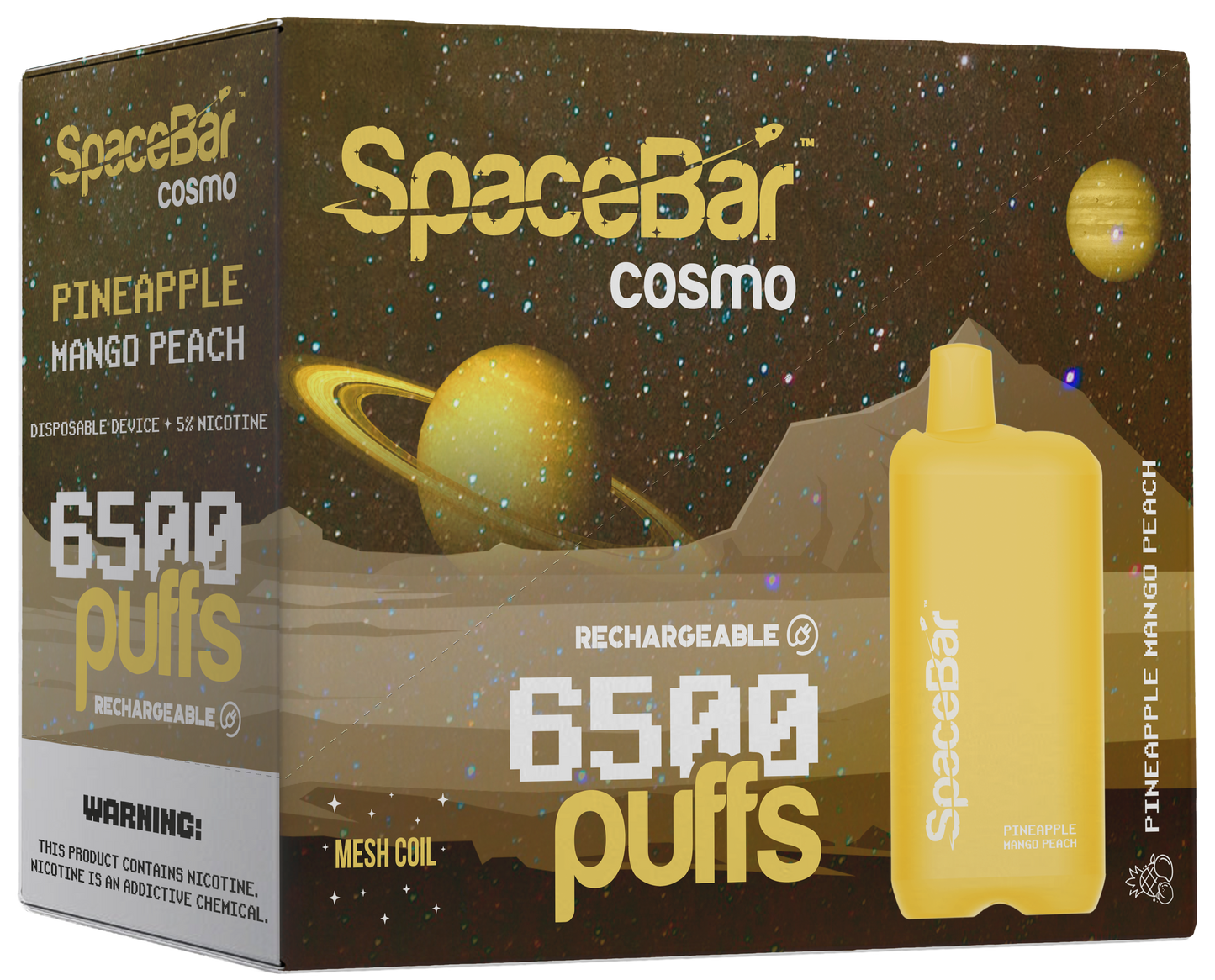 SPACEBAR 6500 Puffs Rechargeable Disposables – 5 Pack