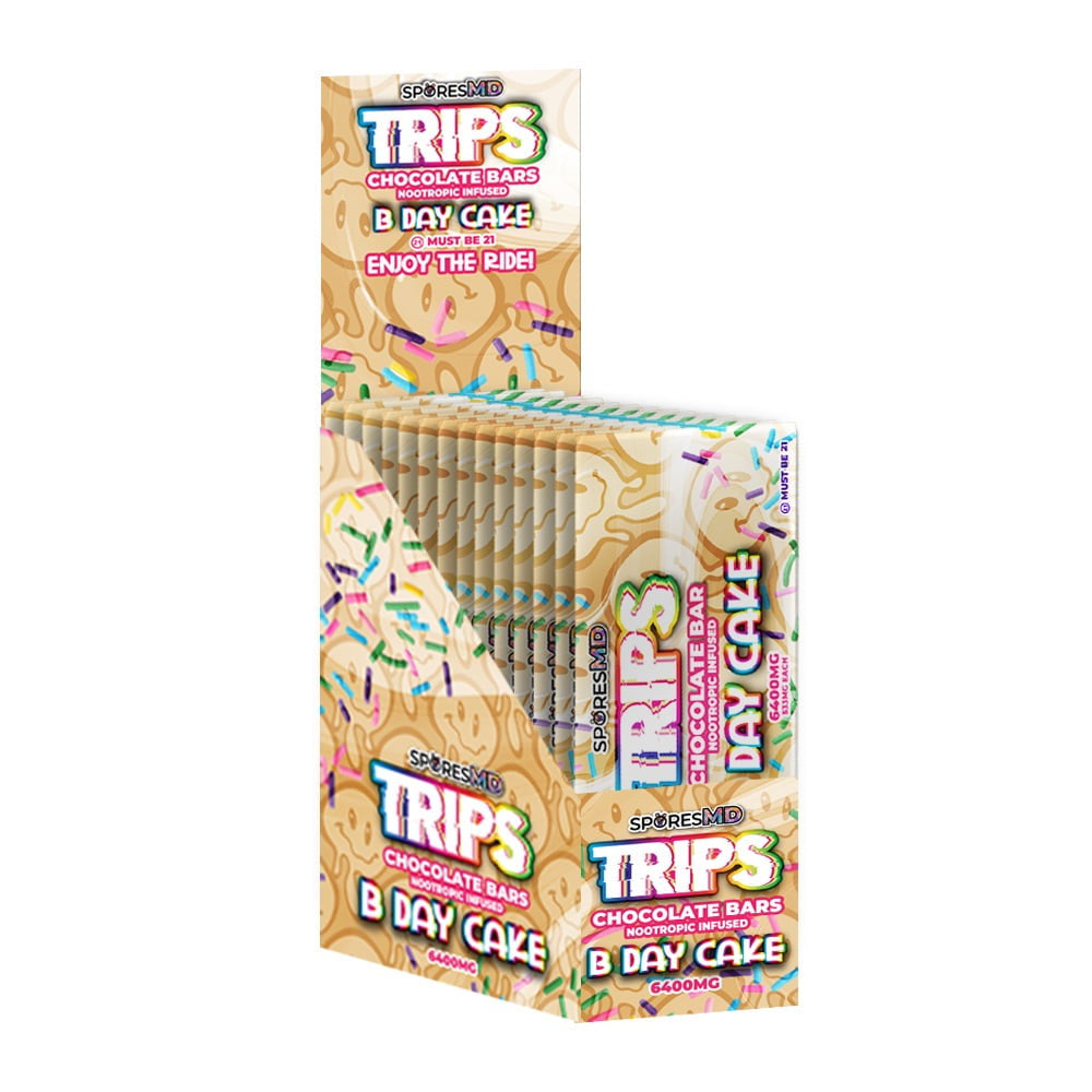 TRIPS Nootropic Chocolate Bars / 14ct Bar POP Display