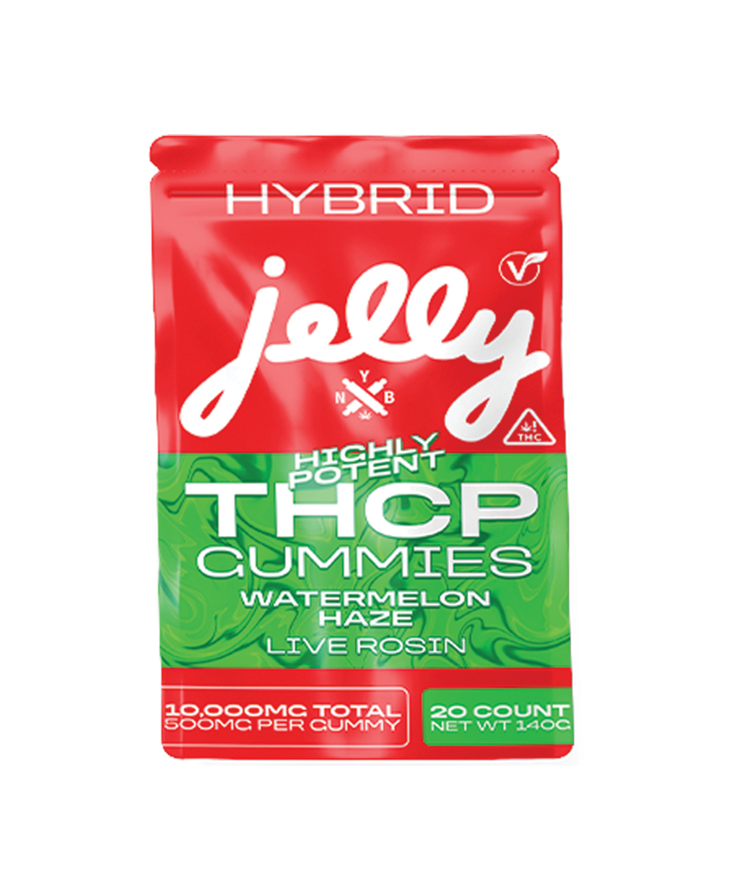 Jelly THCP Live Rosin Blend 10,000mg Gummy Bag