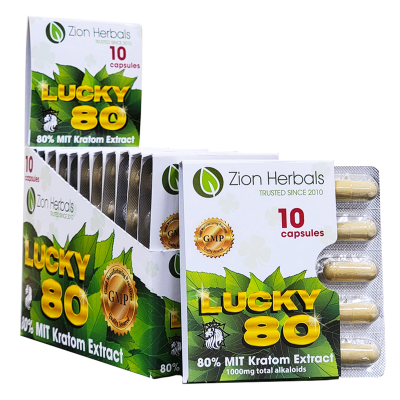 Zion Herbals Lucky 80 2 Capsule Blister Pack -Box of 12