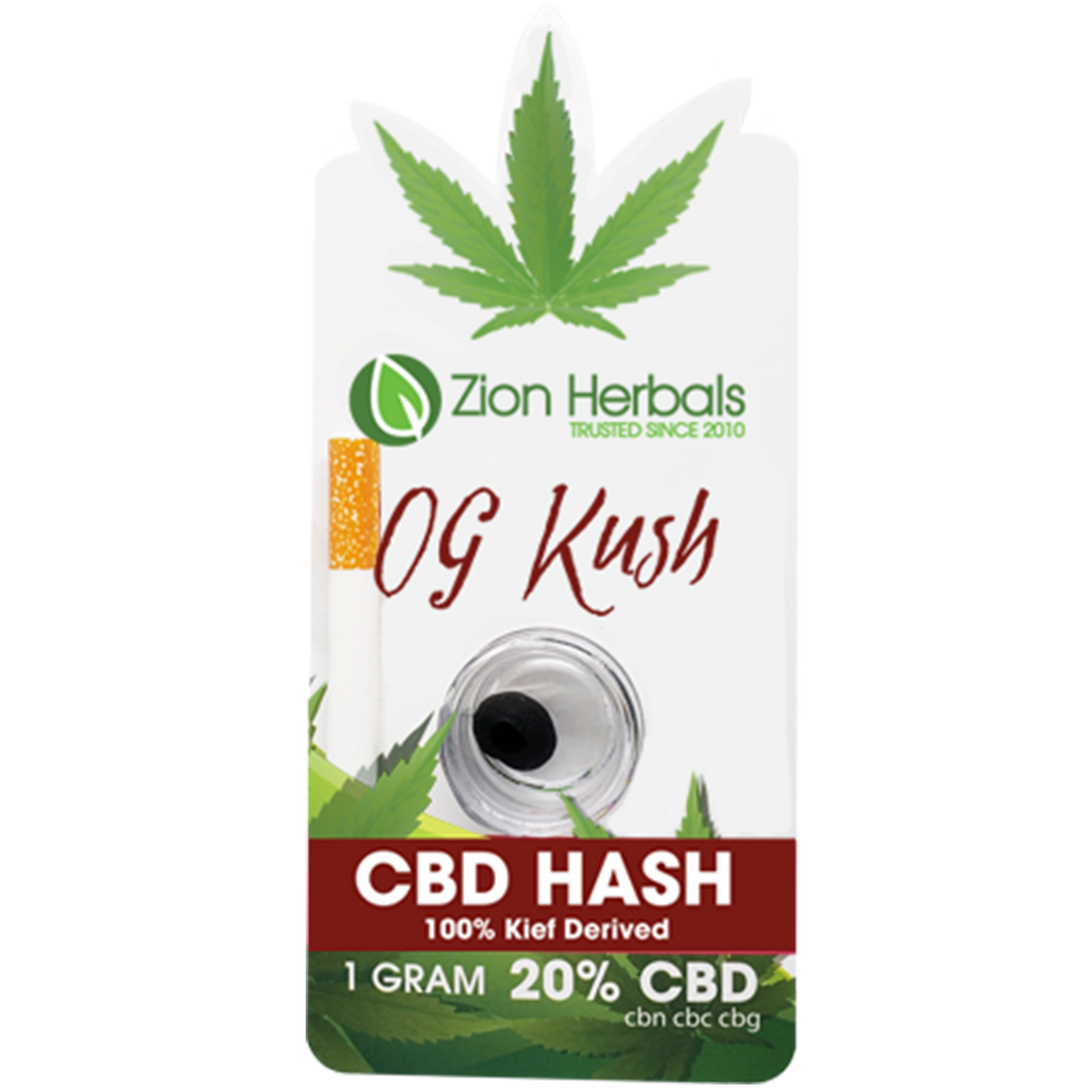 Zion Herbals CBD D8 Hash 1g Jar