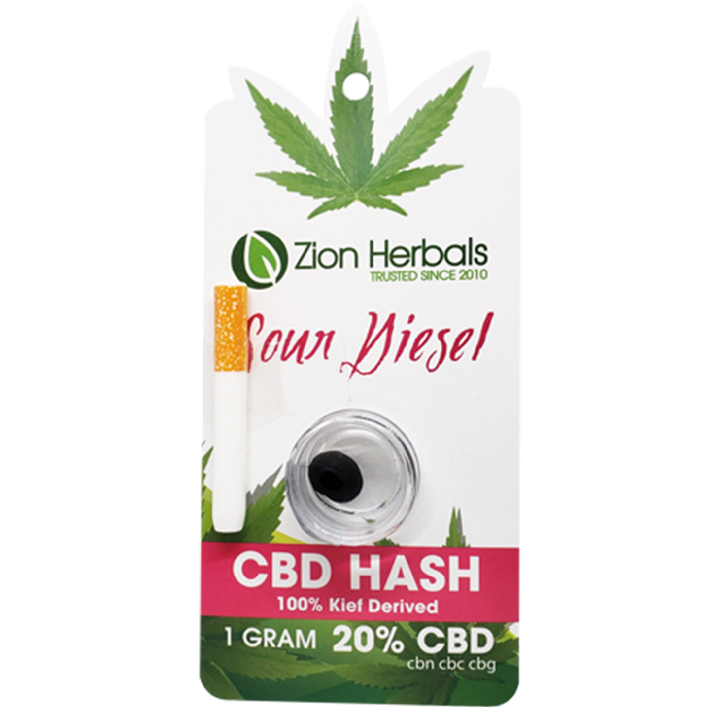 Zion Herbals CBD D8 Hash 1g Jar