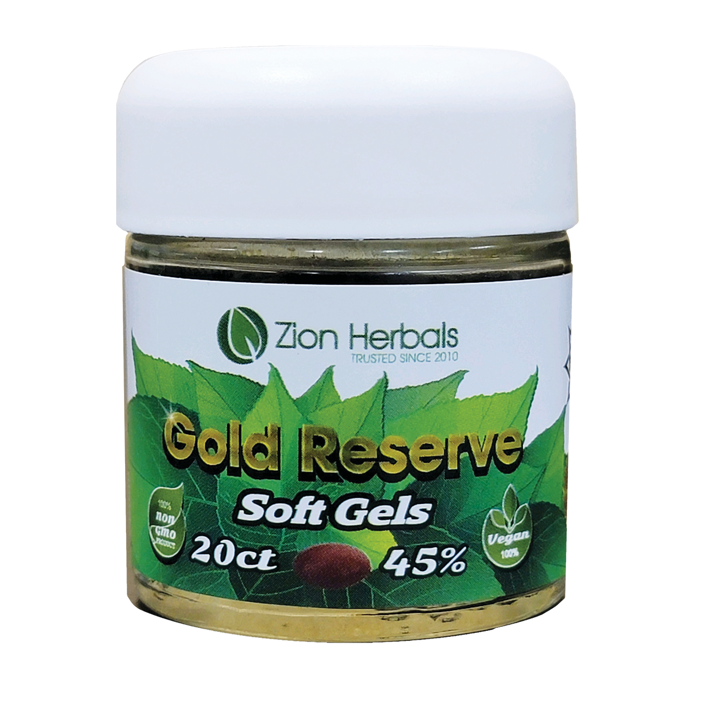 Zion Herbals 45% extract Gelcap Jar