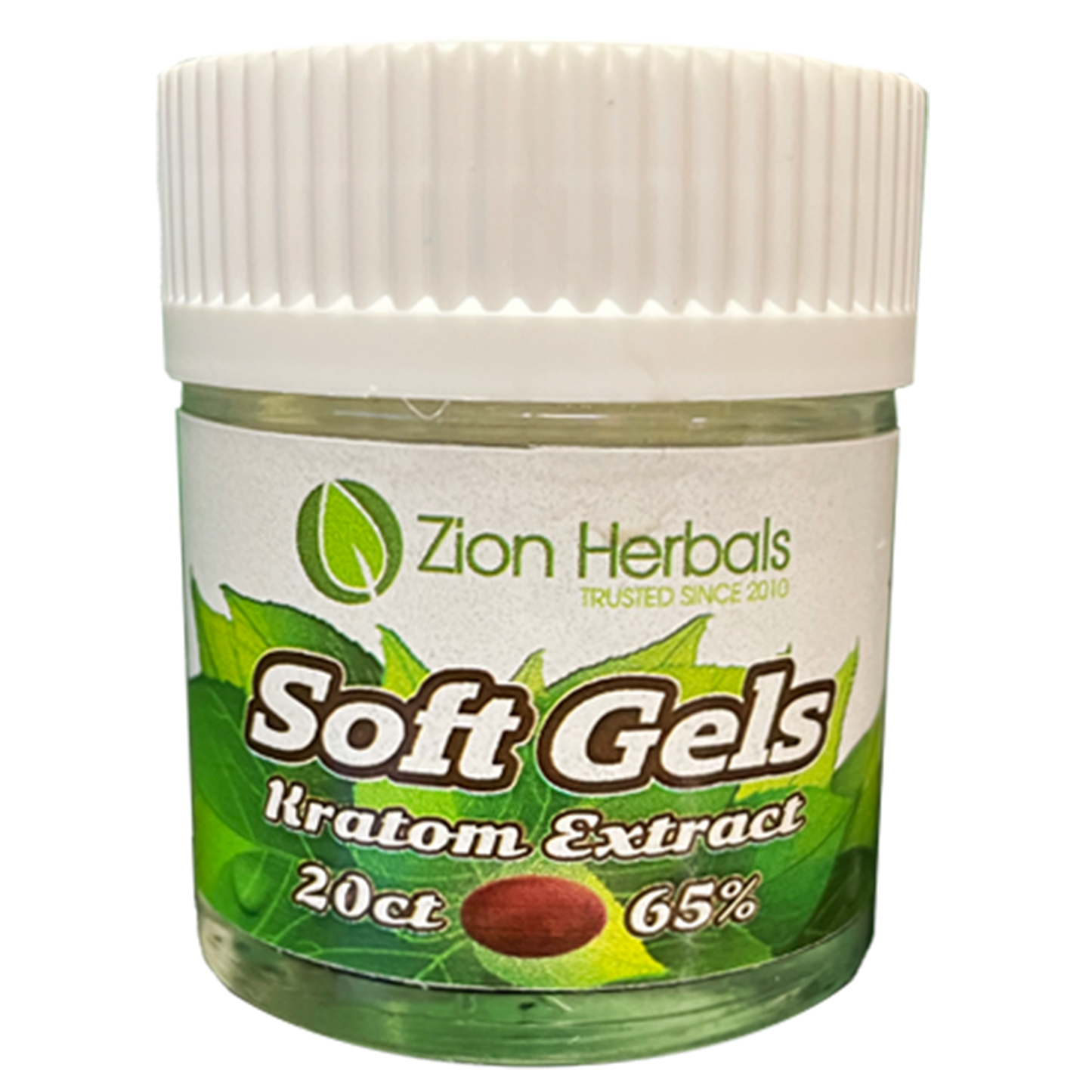 Zion Herbals 65% extract Gelcap Jar