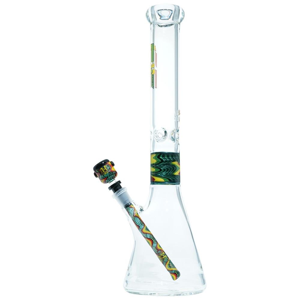 Beaker with Color Ring by M&M Tech - M&M Tech Glass