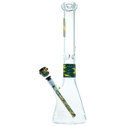 Beaker with Color Ring by M&M Tech - M&M Tech Glass