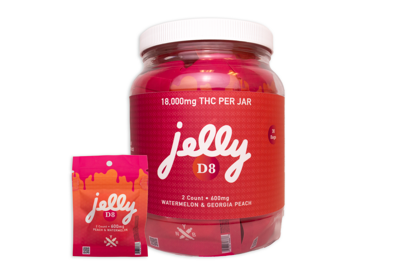 Jelly D8 18,000mg Gummy To-Go Jar