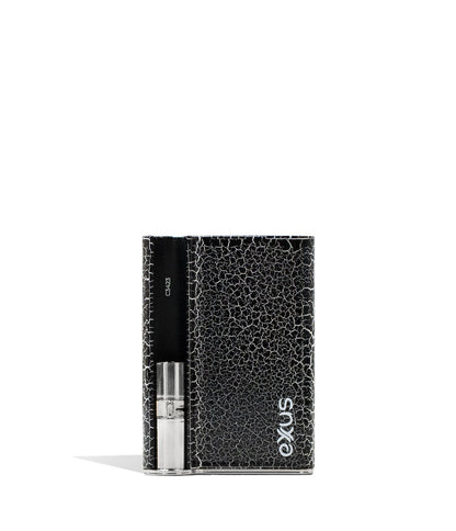 Black White Crackle Exxus Palm Pro Cartridge Vaporizer Front View on White Background