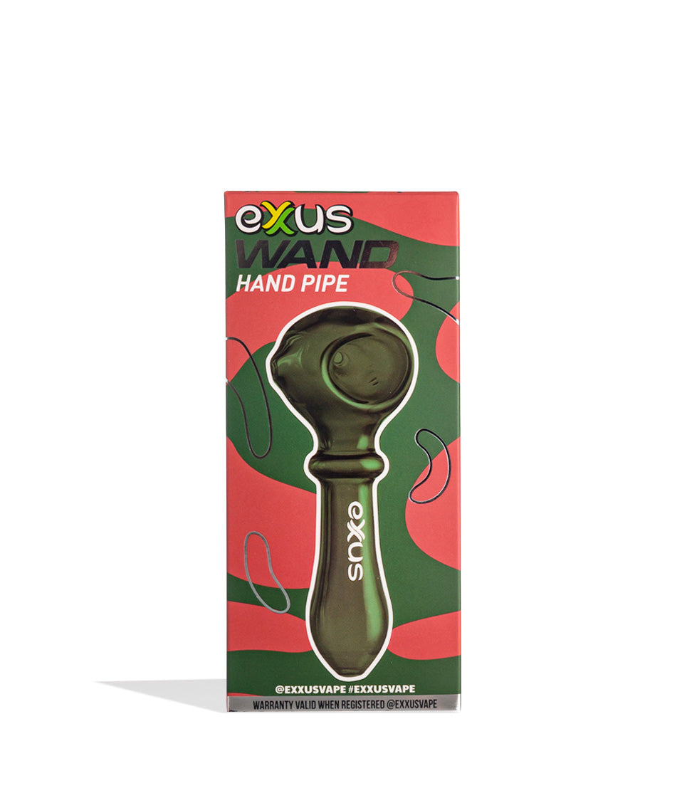 Green Exxus Vape Wand Hand Pipe 12pk Packaging Front View on White Background