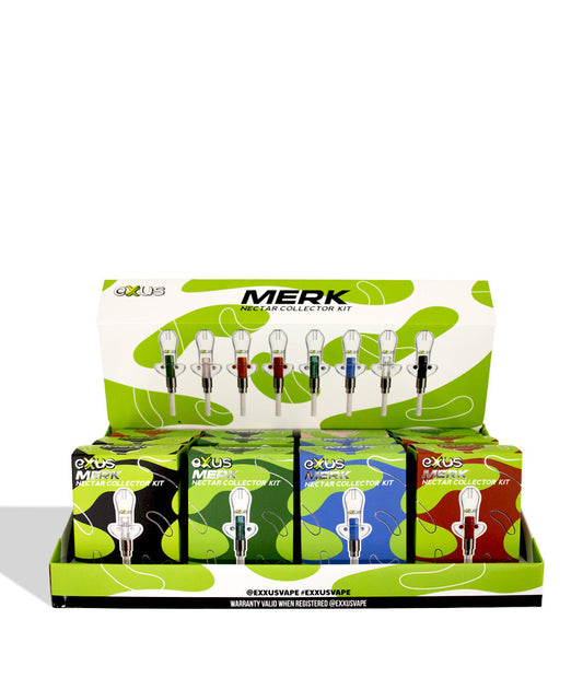 Exxus Merk 12pk Display Box Shelf front view on white background