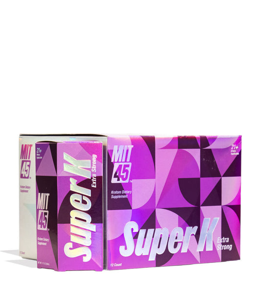 MIT45 Super K Special Edition 30ml Purple Bottle Liquid Supplement Extract 12pk Front View on White Background
