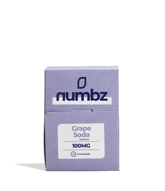 Grape Soda Numbz 7-OH + MIT Chewable Tablets 100mg 20pk Front View on White Background