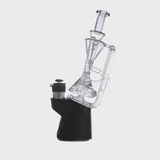 Clear Wulf Mods Web Puffco Peak Top Bubbling with Peak Front View on White Background [auto-mp4]