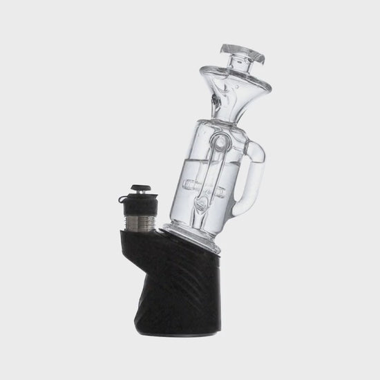 Clear Wulf Mods Quake Puffco Peak Top with Peak Bubbling Front View on White Background [auto-mp4]