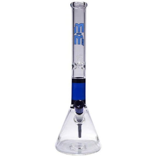 Waterpipe Color Ring Fortress Beaker by M&M Tech - M&M Tech Glass