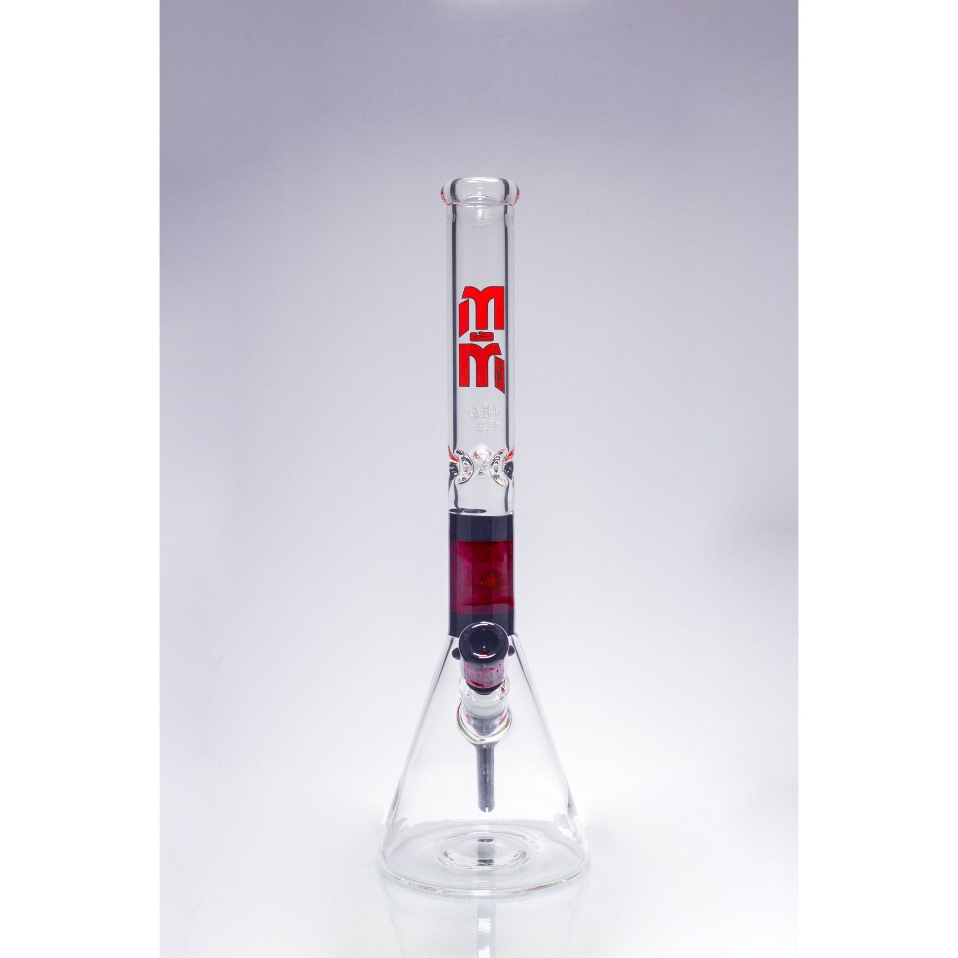 Waterpipe Color Ring Fortress Beaker by M&M Tech - M&M Tech Glass
