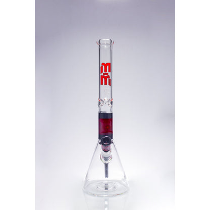 Waterpipe Color Ring Fortress Beaker by M&M Tech - M&M Tech Glass