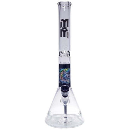 Waterpipe Color Ring Fortress Beaker by M&M Tech - M&M Tech Glass