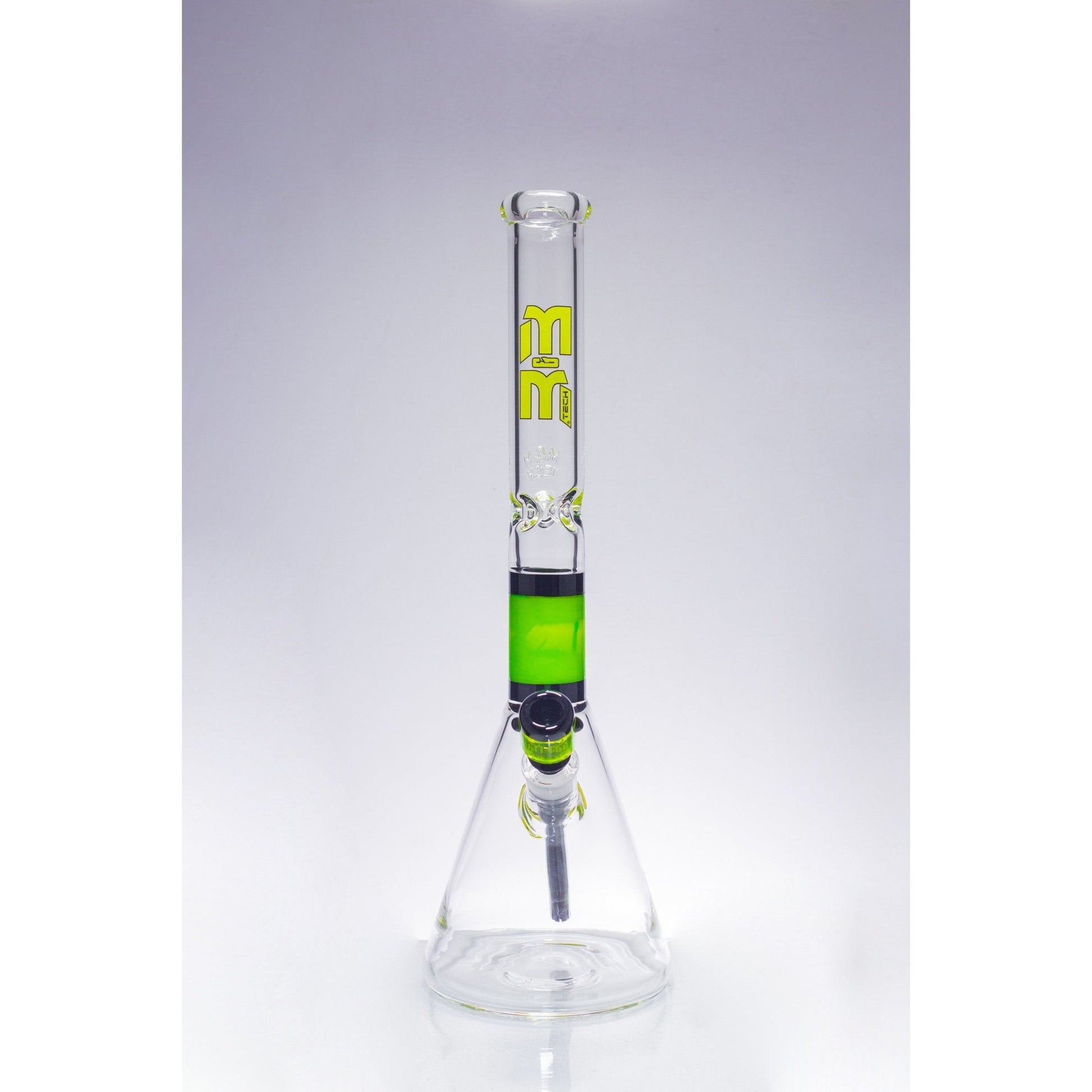 Waterpipe Color Ring Fortress Beaker by M&M Tech - M&M Tech Glass