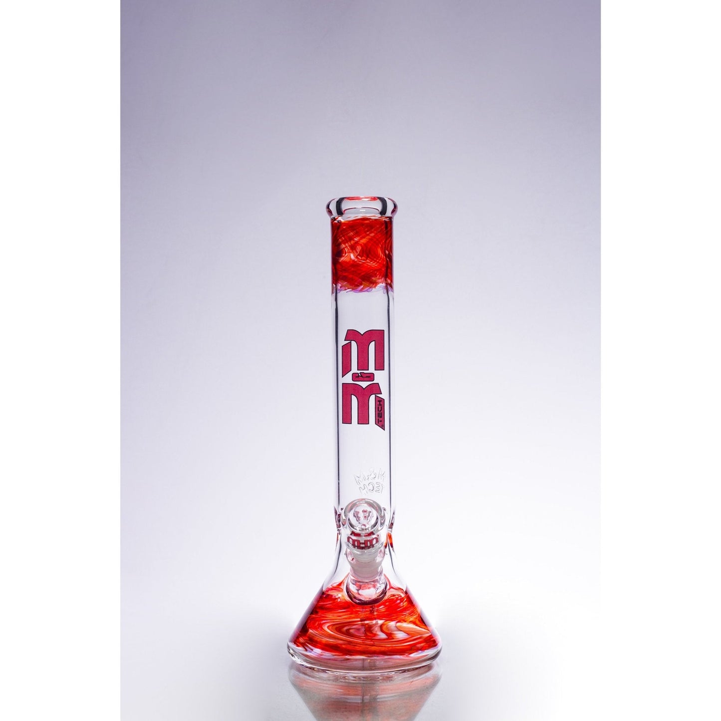 Waterpipe Gold Swirl And Color Beaker by M&M Tech - M&M Tech Glass