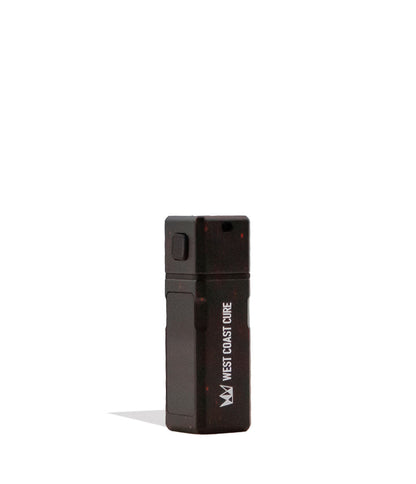 Black Red Spatter West Coast Cure Grid Variable Voltage Battery 12pk Side View on White Background