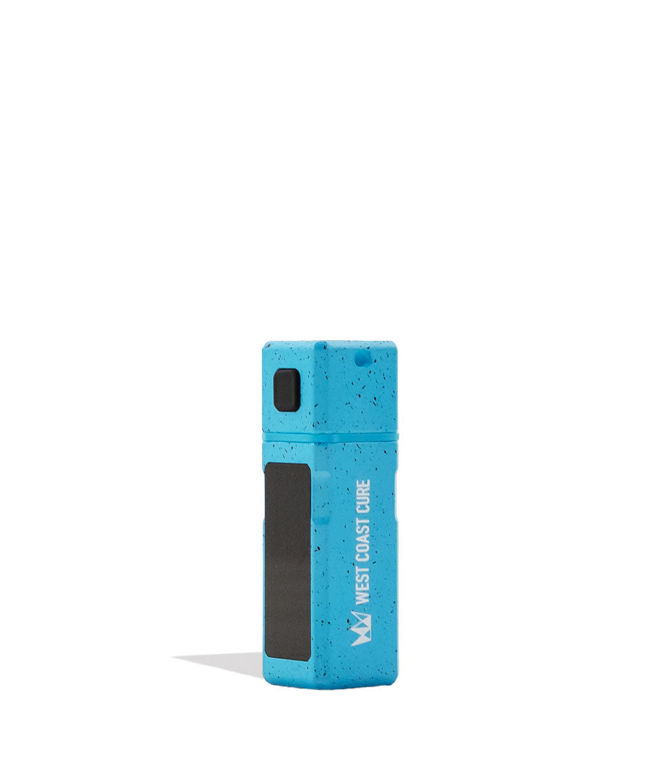 Blue Black Spatter West Coast Cure Grid Variable Voltage Battery 12pk Side View on White Background