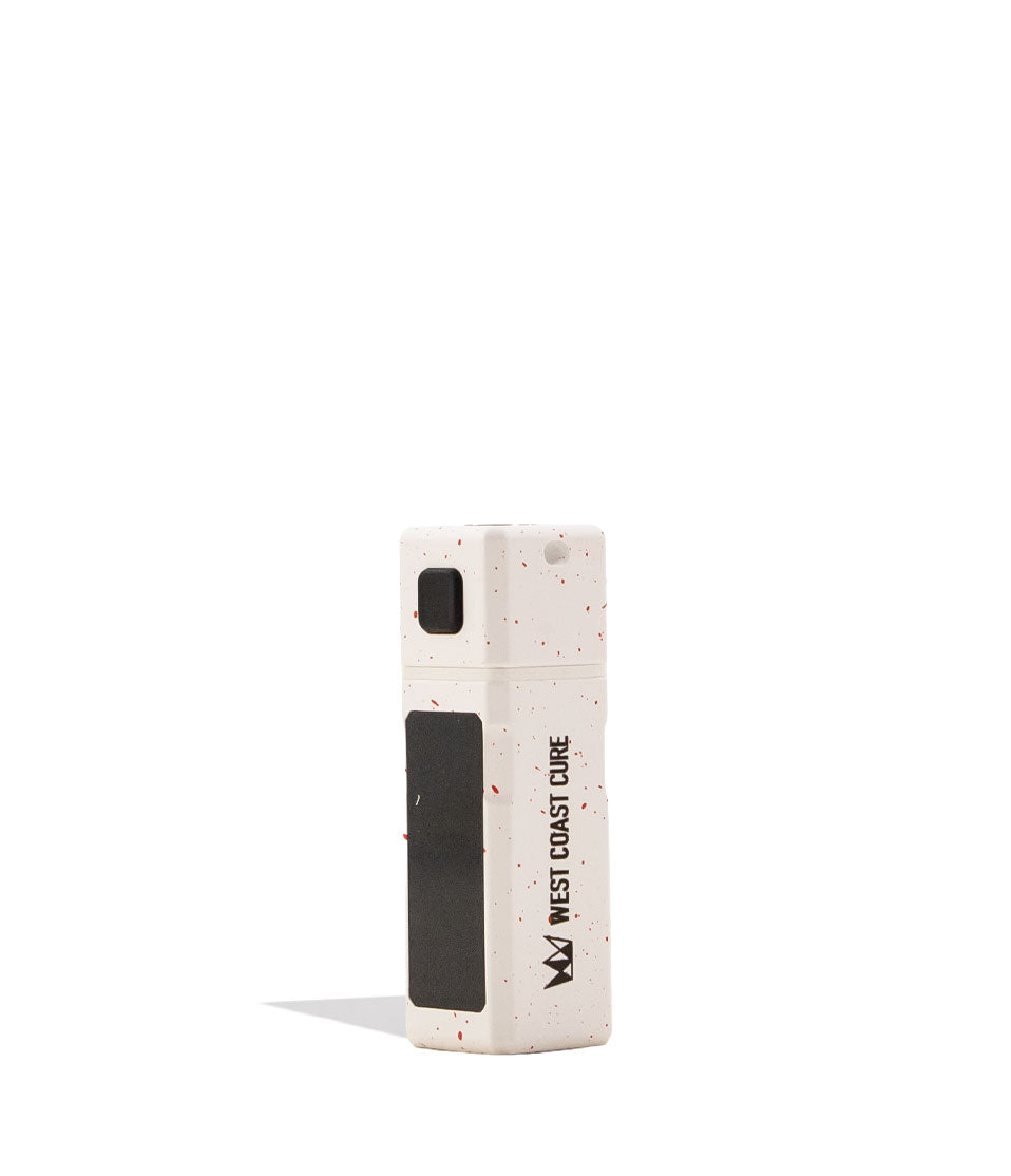 White Red Spatter West Coast Cure Grid Variable Voltage Battery 12pk Side View on White Background