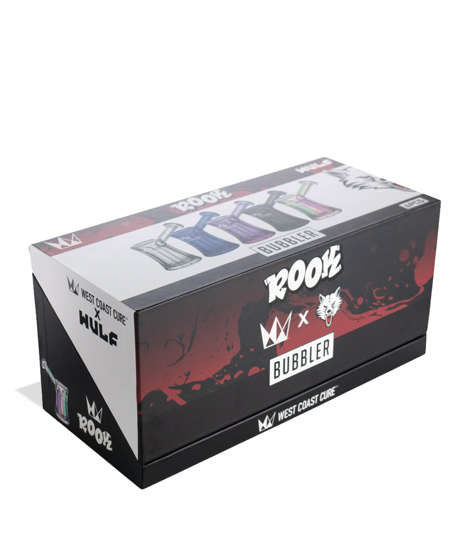 West Coast Cure Rook Bubbler 6pk Angle Closed View on White Background