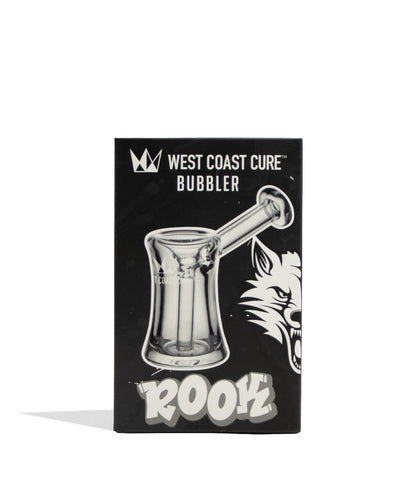 Clear West Coast Cure Rook Bubbler 6pk Packaging Front View on White Background