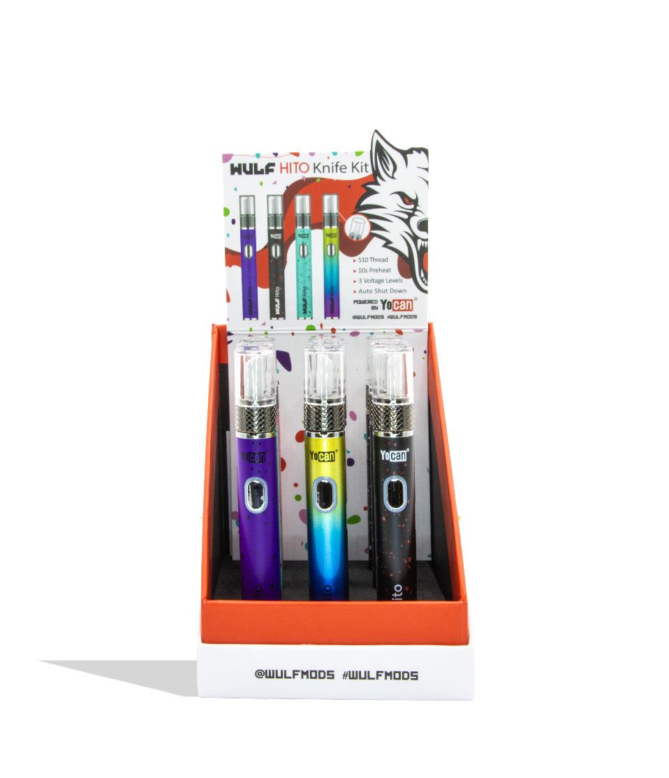 Retail display of WULF MODS Hito Knife Kit 9pk front view on a white background