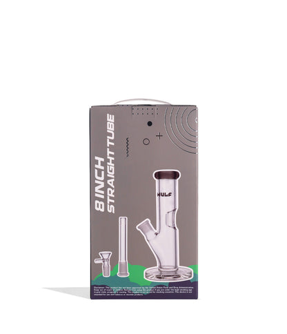 Smoke Wulf Mods 5mm 8inch Straight Water Pipe Packaging Back View on White Background