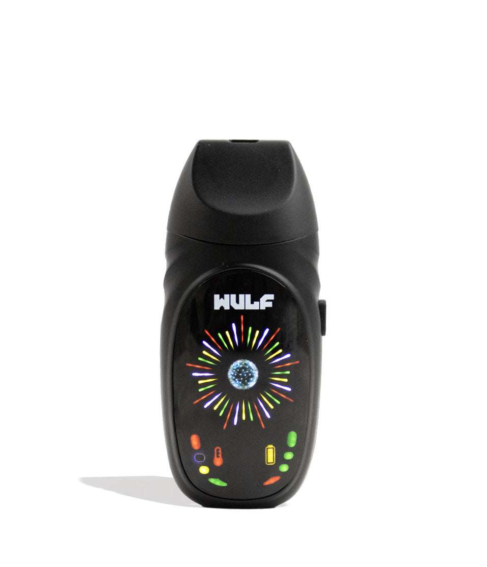 Black Wulf Mods Faze Portable Dry Herb Vaporizer Front View on White Background