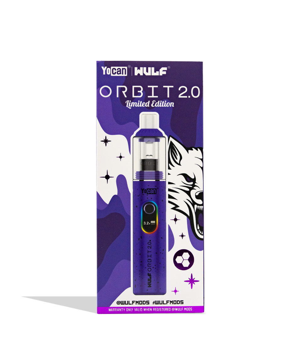 Wulf Orbit 2.0 purple black spatter box front