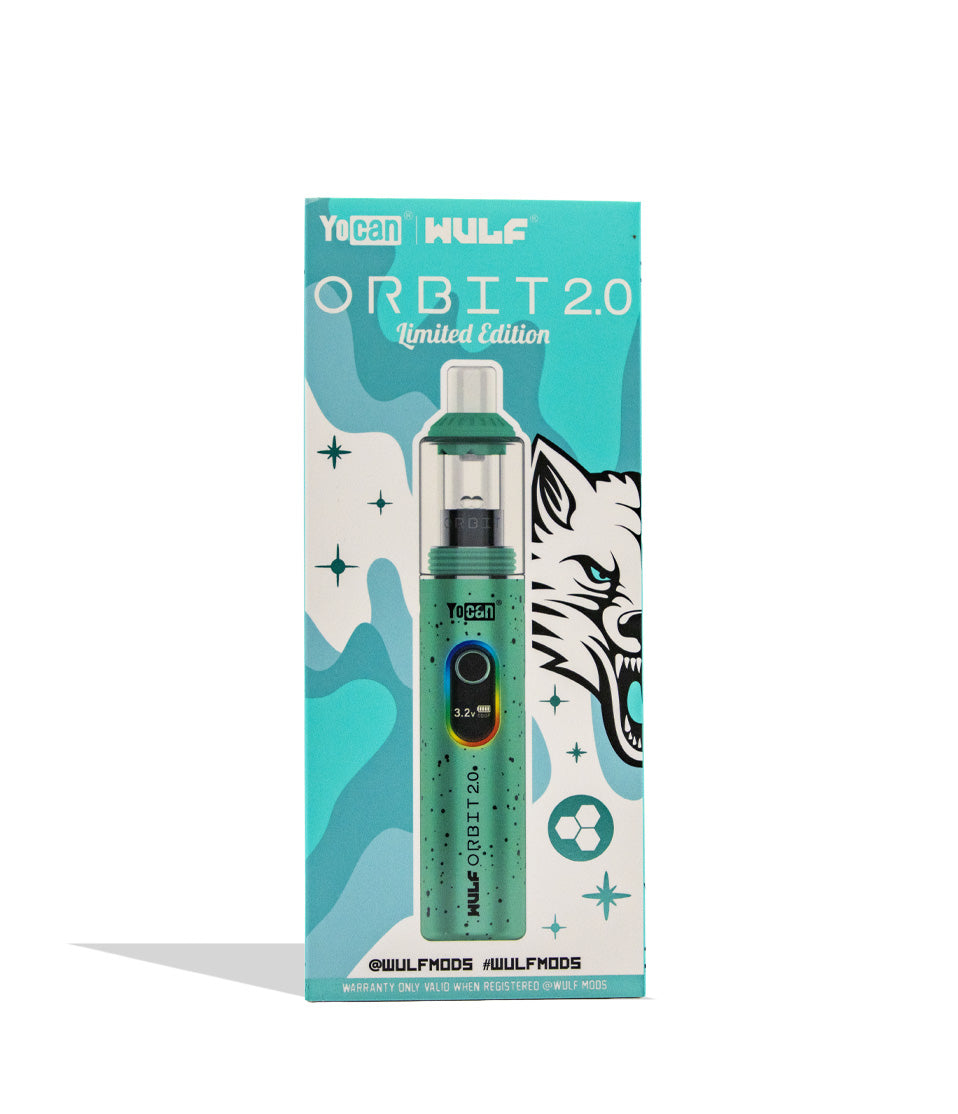 Wulf Orbit 2.0 teal black spatter box front