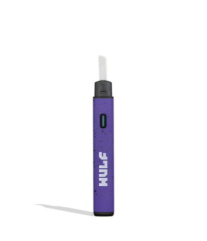 WULF Slyce purple black spatter hot knife dab tool with cap off on white background