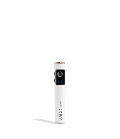 White Yocan Ari Mini 2.0 Variable Voltage Battery 15pk Front View on White Background