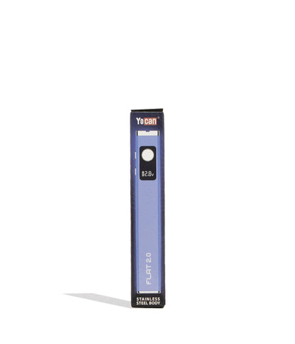 Purple Yocan Flat 2.0 Variable Voltage Battery 12pk Packaging Front View on White Background