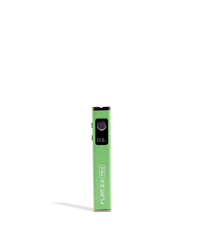 Green Yocan Flat Mini 2.0 Variable Voltage Battery 12pk Front View on White Background