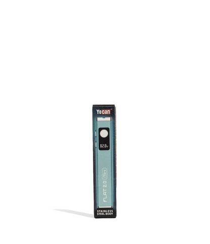 Teal Yocan Flat Mini 2.0 Variable Voltage Battery 12pk Packaging Front View on White Background