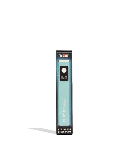 Blue Yocan Flat Plus 2.0 Variable Voltage Battery 12pk Packaging Front View on White Background