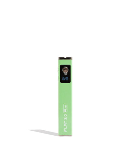 Green Yocan Flat Plus 2.0 Variable Voltage Battery 12pk Front View on White Background